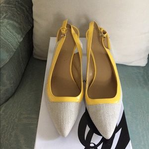 Nine West sling back high heel shoes.